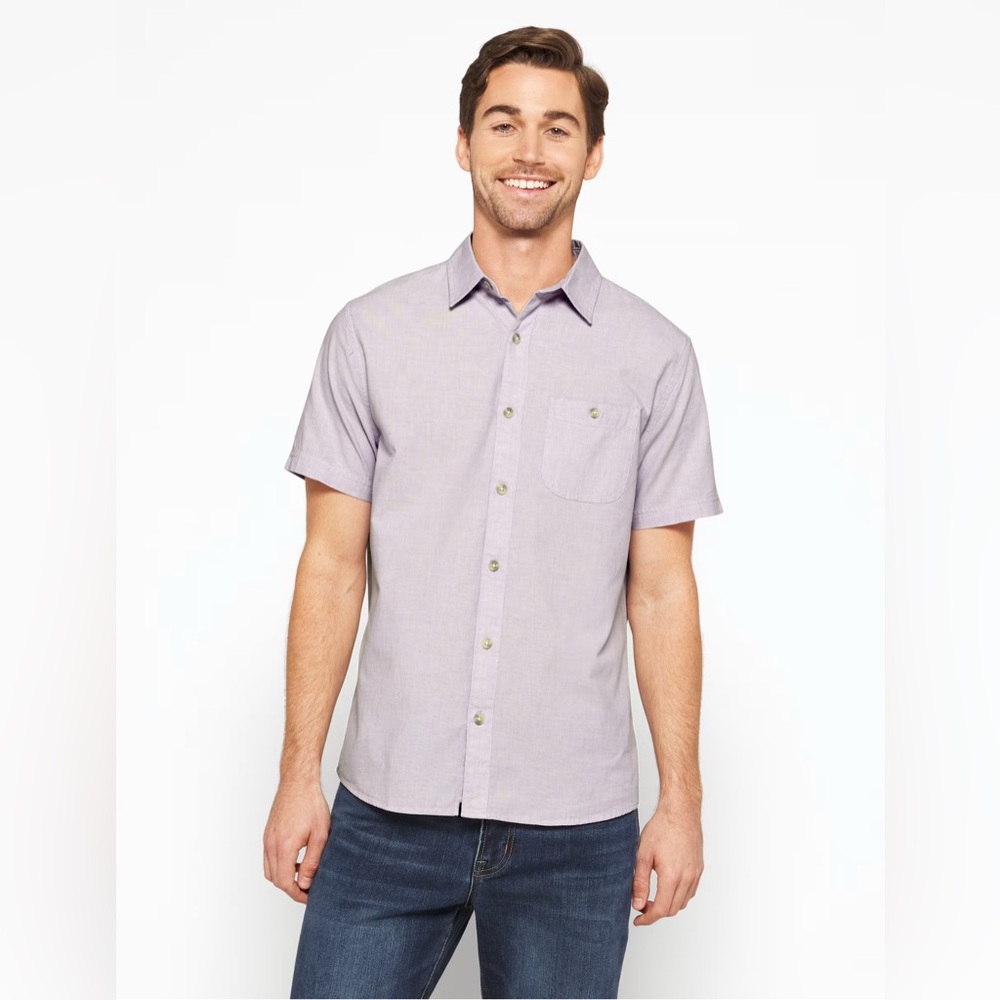 Even Tide Recycled Cotton Short Sleeve Shirt, NWOT